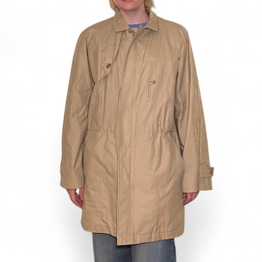 Zip up Burberry trench coat large - Picture 2 of 8